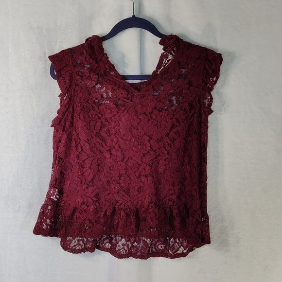 AMBIANCE Women's Lace Top - Picture 2 of 5